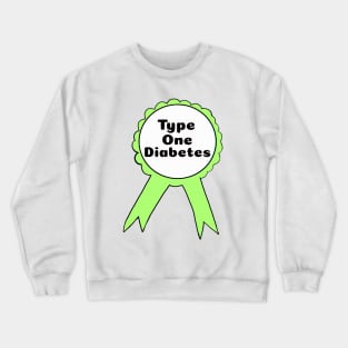 T1D Ribbon - Lime Green Crewneck Sweatshirt